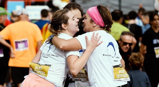 équipe de coureuses de marathon